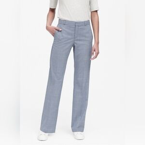 Banana Republic Soft Blue Checkered Trousers
